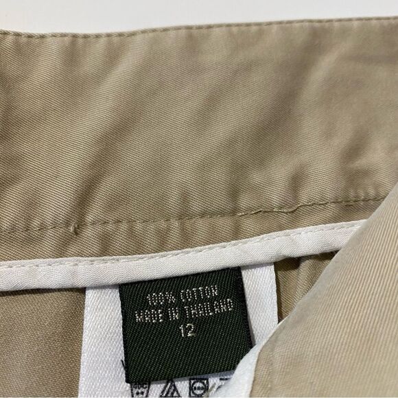 Eddie Bauer Mercer Fit Chino Khaki Shorts Women's Size 12 100% Cotton - Picture 8 of 14